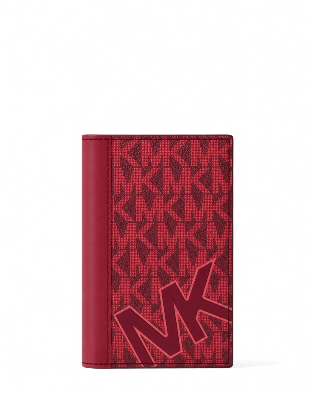 Michael Kors Cooper Signature Logo Folding Card Case — Cherry